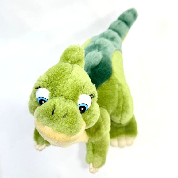 Land Before Time DUCKY Plush Green Stuffed Dinosaur ~ Vintage 1988 Amblin - Picture 3 of 11